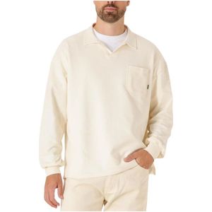 Woodbird, Sweatshirts & Hoodies, Heren, Beige, S, Terry Polo Sweater voor Heren