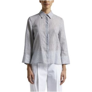 Peserico, Blouses & Shirts, Dames, Blauw, 3Xs, Katoen, Blouses & Shirts