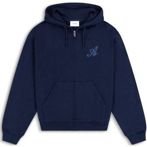 Axel Arigato, Sweatshirts & Hoodies, Heren, Blauw, M, Katoen, Maine Zip-Up Hoodie