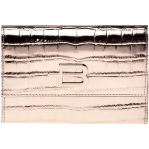 Baldinini, Accessoires, Dames, Geel, ONE Size, Wallet in platinum laminated crocodile
