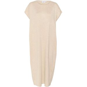 Saint Tropez, Kleedjes, Dames, Beige, L, Zachte en stijlvolle jurk in Jojoba Melange