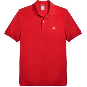 Brooks Brothers, Tops, Heren, Rood, 2Xl, Katoen, Slim Fit Stretch Supima Polo Shirt