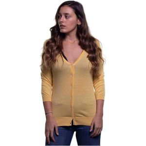 John Smedley, Truien, Dames, Geel, L, Cardigan