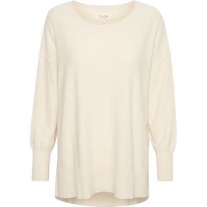 Part Two, Truien, Dames, Beige, XL, Katoen, Knusse en Elegante Gebreide Trui met Ronde Hals
