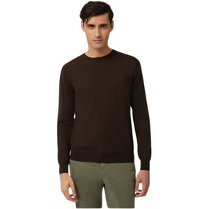 Harmont & Blaine, Truien, Heren, Bruin, XL, Wol, Merino Wol Basic Pullover