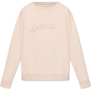 Maison Margiela, Sweatshirts & Hoodies, Heren, Roze, M, Katoen, Sweatshirt met Vintage Effect