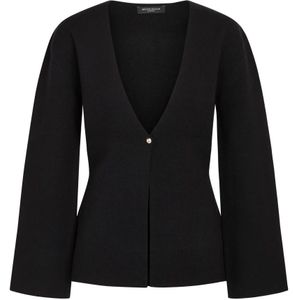 Bruuns Bazaar, Truien, Dames, Zwart, S, Zwarte Gebreide Trui Simonabbaljin Stijl