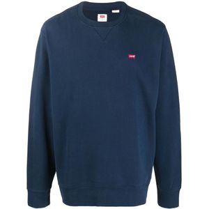 Levi's, Sweatshirts & Hoodies, Heren, Blauw, L, Blauwe Sweaters