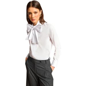 Riani, Blouses & Shirts, Dames, Wit, M, Elegante witte blouse met geplooide kraag