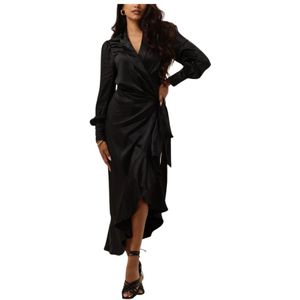 Notre-v, Kleedjes, Dames, Zwart, S, Dames Jurken Nv-dorissa Satin Dress