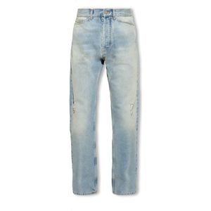 Palm Angels, Jeans, Heren, Blauw, W32, Straight-cut Jeans