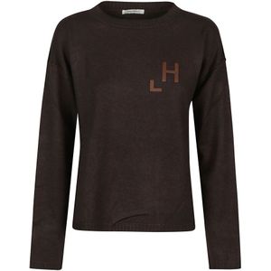 Hinnominate, Truien, Dames, Bruin, L, Polyester, Stijlvolle Gebreide Trui voor Mannen