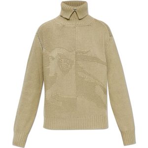 Burberry, Truien, Dames, Groen, S, Cashmere Turtleneck