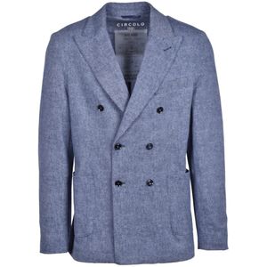 Circolo 1901, Jassen, Heren, Blauw, L, Katoen, Jas