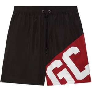 Gcds, Korte broeken, Heren, Zwart, L, Polyester, Zwarte Logo Boxershorts met Zakken
