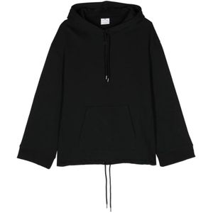 Courrèges, Sweatshirts & Hoodies, Dames, Zwart, M, Katoen, Katoenen sweatshirt