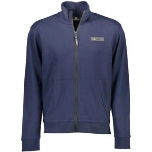 Plein Sport, Sweatshirts & Hoodies, Heren, Blauw, L, Katoen, Blauw Sportief Sweatshirt met Lange Mouwen