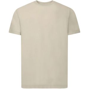 Zanone, Tops, Heren, Wit, XL, Katoen, Beige T-shirt voor heren