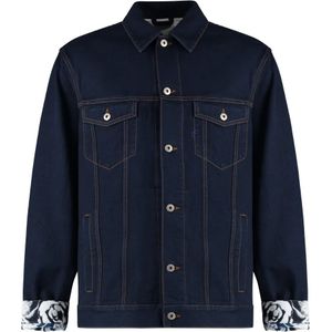 Burberry, Jassen, Heren, Blauw, L, Denim, Denim Jas
