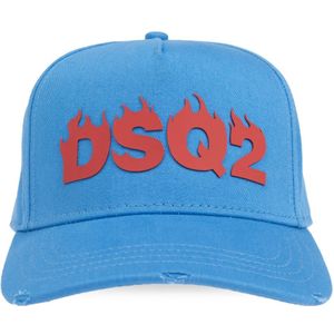 Dsquared2, Accessoires, Heren, Blauw, ONE Size, Katoen, Baseballpet
