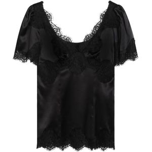 Dolce & Gabbana, Blouses & Shirts, Dames, Zwart, 2Xs, Elegante Blouse Shirt