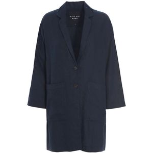 Bitte Kai Rand, Mantels, Dames, Blauw, M, Linnen, Casual Linnen Jas