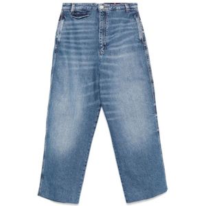 Tommy Hilfiger, Jeans, Dames, Blauw, W27, Cerulean Blue Jeans met Tailleband