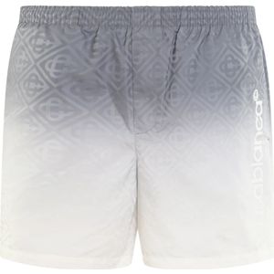 Casablanca, Badkleding, Heren, Grijs, S, Polyester, Bedrukte zwemshorts
