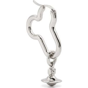 Vivienne Westwood, Accessoires, Dames, Grijs, ONE Size, Zilverkleurige Hefboomsluiting Oorbellen
