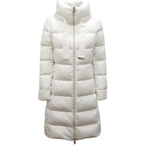 Herno, Jassen, Dames, Wit, S, Polyester, Donsjack met polyester buitenstof