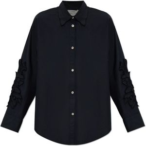 Forte Forte, Blouses & Shirts, Dames, Zwart, M, Katoen, Overhemd met kraag