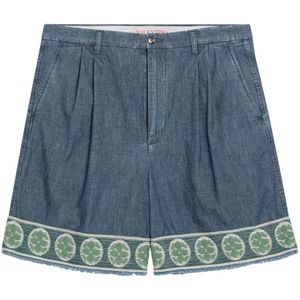 Valentino Garavani, Korte broeken, Heren, Blauw, S, Katoen, Bermuda Shorts