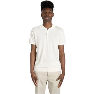 Daniele Fiesoli, Tops, Heren, Beige, XL, Katoen, Korte mouw katoenen polo crème