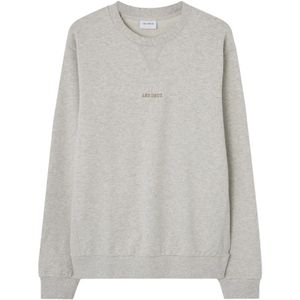 Les Deux, Sweatshirts & Hoodies, Heren, Grijs, L, Katoen, Grijze Logo Front Sweatshirt
