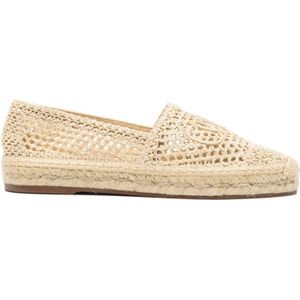Chloé, Schoenen, Dames, Beige, 36 EU, Beige platte schoenen met rubberen zool