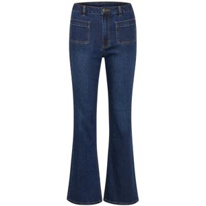 Kaffe, Jeans, Dames, Blauw, 3Xl, Katoen, Flared Jeans