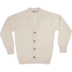 La Fileria, Truien, Heren, Wit, L, Polyester, Geknoopte Cardigan Sweatshirts & Hoodies
