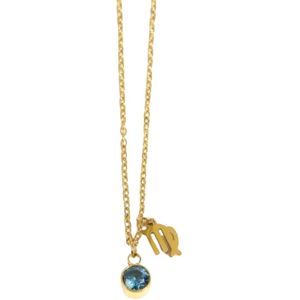 Dansk Copenhagen, Accessoires, Dames, Geel, ONE Size, September Maagd Ketting Goudlaag