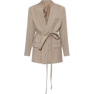Victoria Beckham, Jassen, Dames, Beige, M, Wol, Wollen blazer