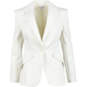Alexander McQueen, Jassen, Dames, Wit, S, Katoen, Jas