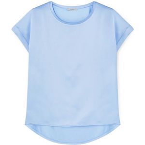 Motivi, Blouses & Shirts, Dames, Blauw, L, Polyester, Satin Front Kimono Mouw T-Shirt