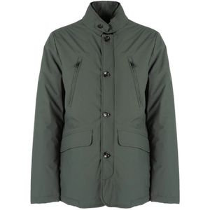 Geox, Jassen, Heren, Groen, 2Xl, Polyester, Elegante Jas met Functionele Kenmerken