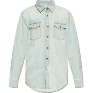 Bottega Veneta, Overhemden, Heren, Blauw, S, Denim, Denim Classic Shirt