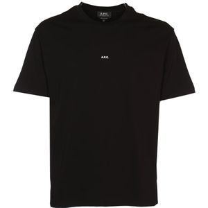 A.p.c., Tops, Heren, Zwart, S, Katoen, T-shirt Kyle