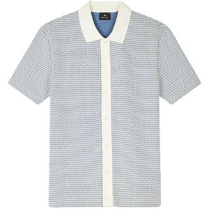 PS By Paul Smith, Overhemden, Heren, Blauw, M, Katoen, Gebreid Overhemd met Model M2R-787Y-P22064
