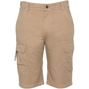 Schott Nyc, Korte broeken, Heren, Beige, W33, Katoen, Cargo Shorts - Multipockets