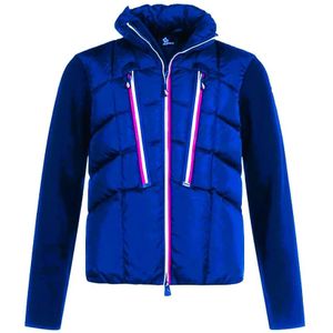 Moncler, Jassen, Heren, Blauw, S, Gewatteerde Gewatteerde Jassen voor Heren