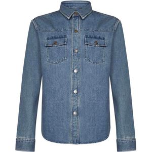 Tom Ford, Overhemden, Heren, Blauw, M, Denim, Blauw Denim Overhemd