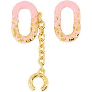 Rabanne, Accessoires, Dames, Geel, ONE Size, Gouden Oorbellen - Aluminium - Één Oor