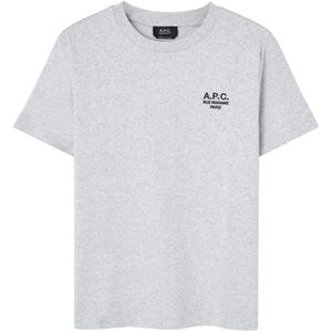 A.p.c., Tops, Heren, Grijs, S, Grijze Casual Overhemden
